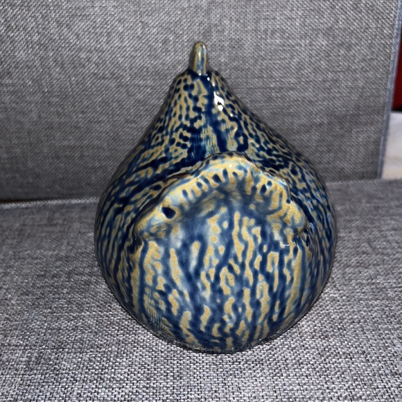 Ceramic rooster Cobalt Blue and beige - Picture 5 of 6